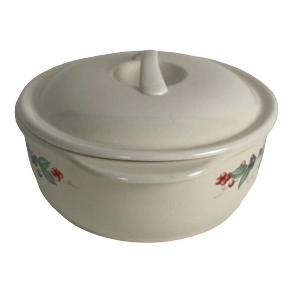 VTG Corelle Coordinates Covered Casserole Abundance Fruit Stoneware 2.5 Quart - Picture 3 of 10